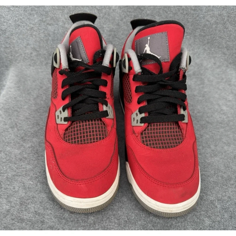 Nike Air Jordan 4 Retro Toro Bravo Red Black Suede Jumpman Sneakers